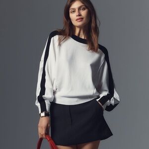 Maeve Dolman Sleeve Crew-Neck Color-
Blocked Sweater